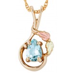 Genuine Aquamarine Pendant - by Landstrom's